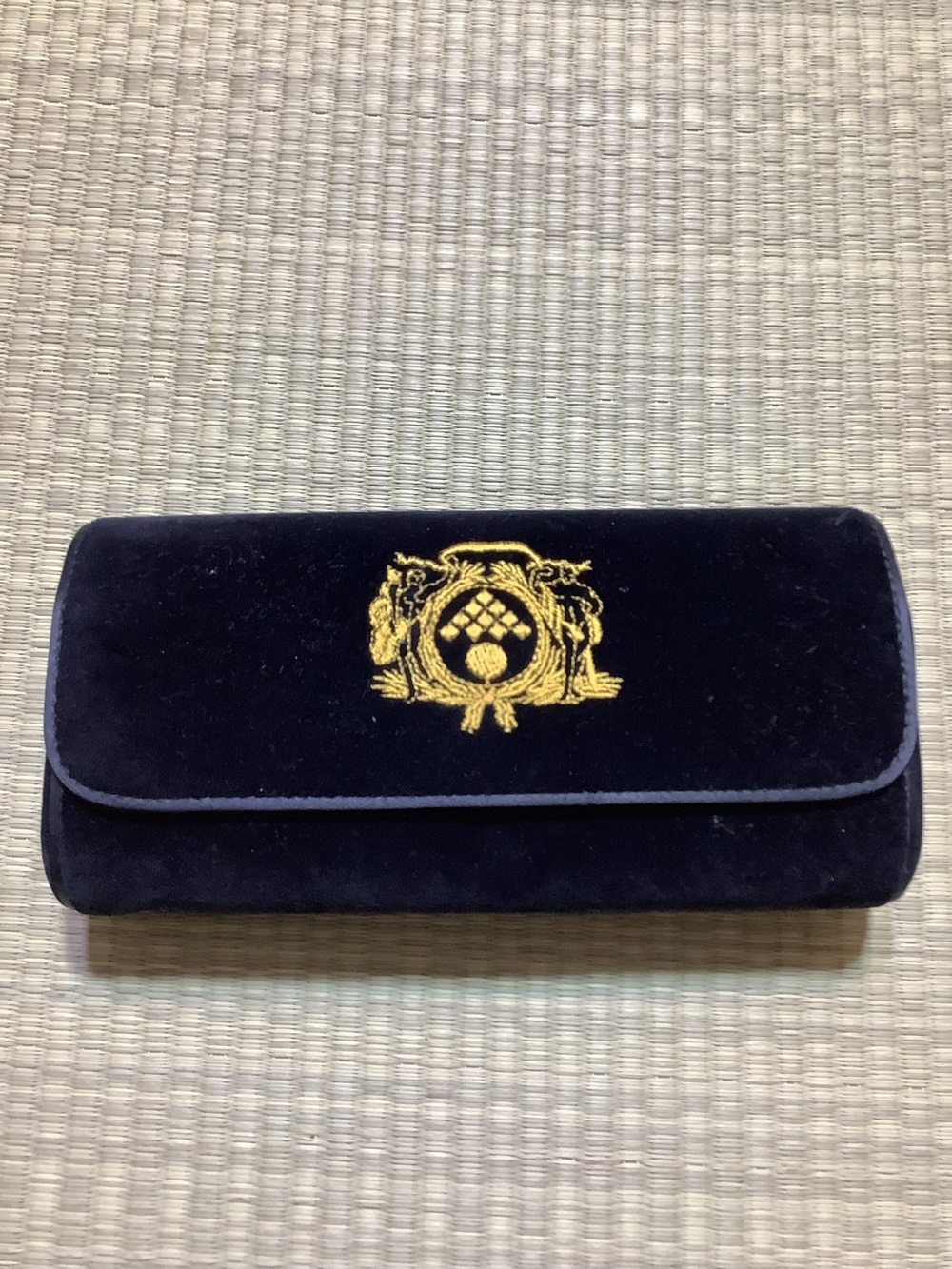 Vintage Bottega Veneta Black Velvet Clutch with Mirror